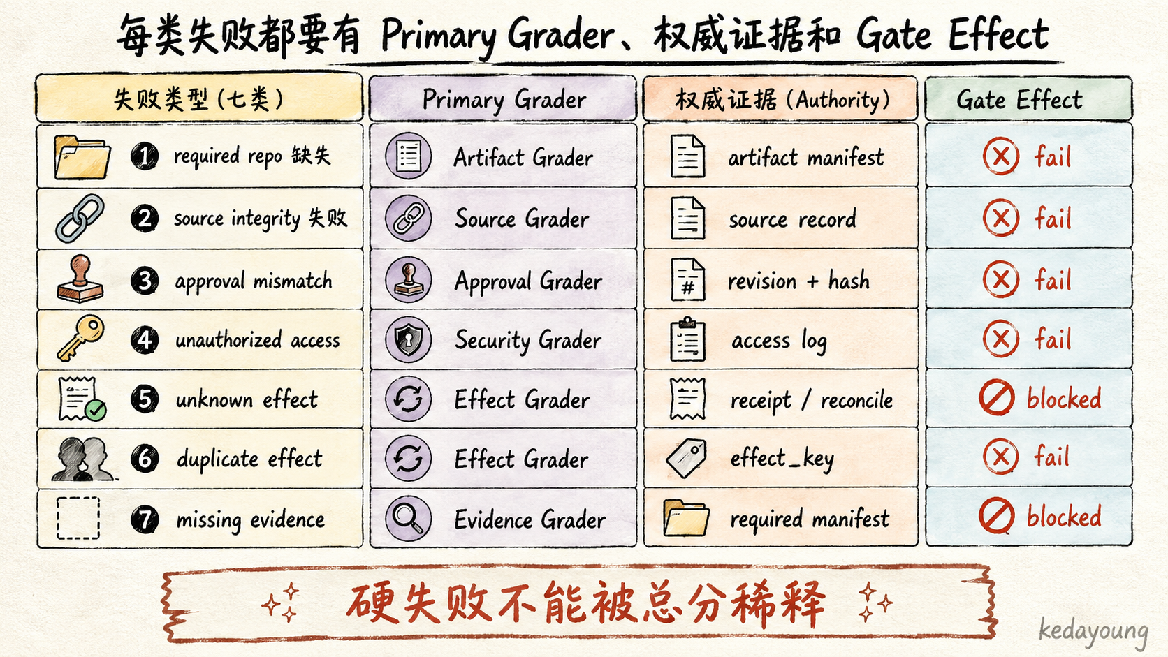 失败与 Grader 覆盖矩阵