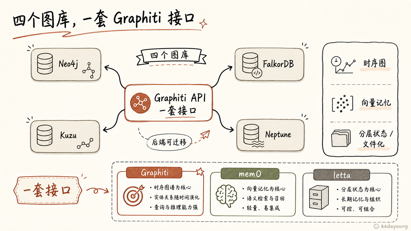四个图库，一套 Graphiti 接口