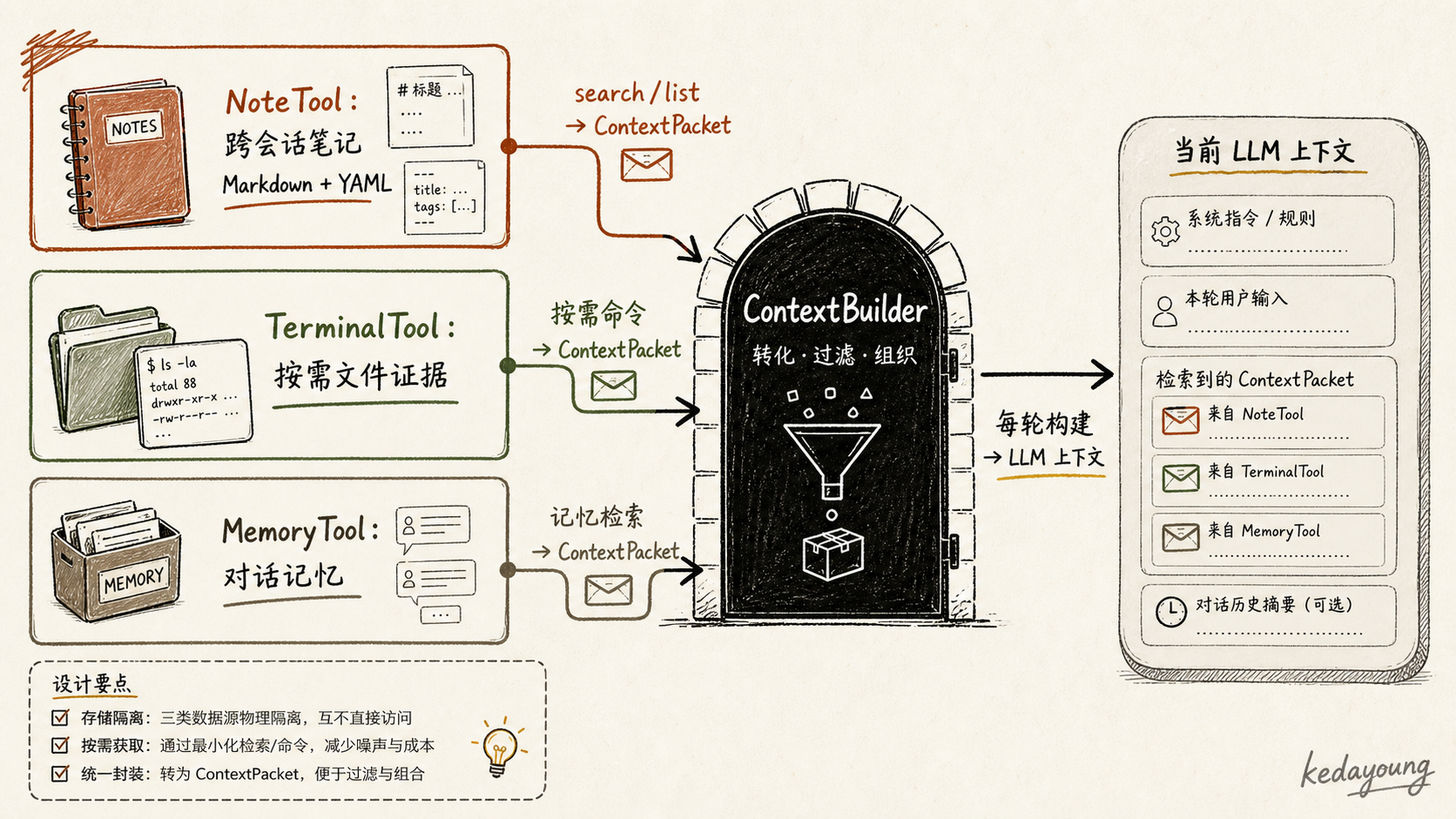 NoteTool、TerminalTool 与 MemoryTool 的信息供给路径