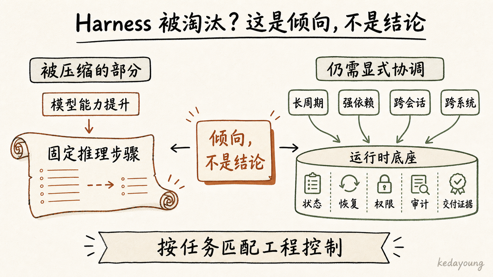 模型能力提升与 Harness 运行时责任的任务匹配
